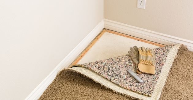 carpet padding during installation